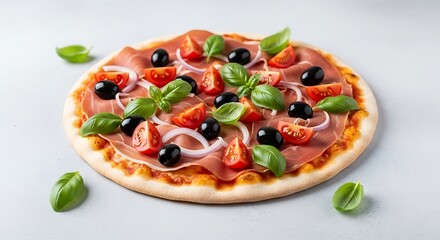 Delicious Italian Pizza with Toppings.