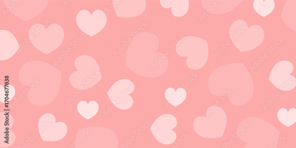 Poster pink background with heart pattern. perfect for your project design.