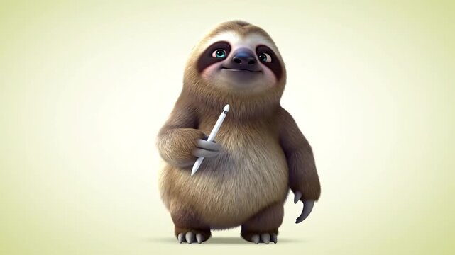 Cute cartoon sloth