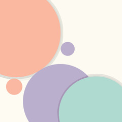 Obraz premium Pastel Circle Abstract Background Minimalist Design with Modern Graphic Art.