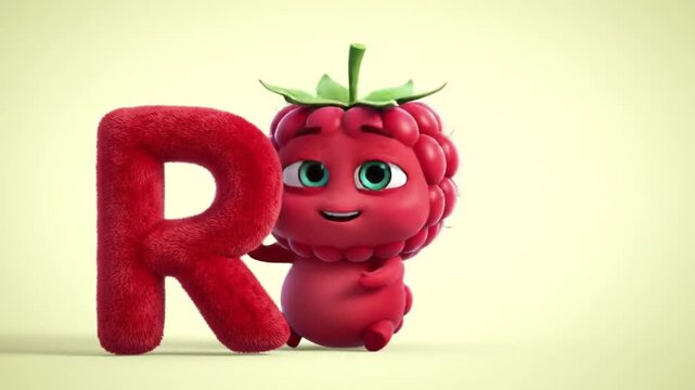 Cute raspberry character