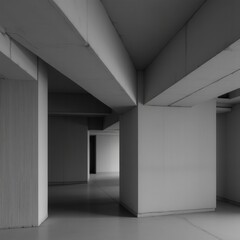 Fototapeta premium Minimalist Modern Architecture Interior