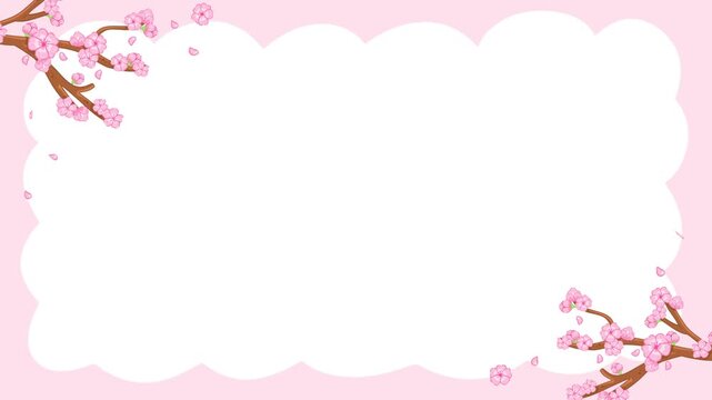 pink cherry blossom flower frame