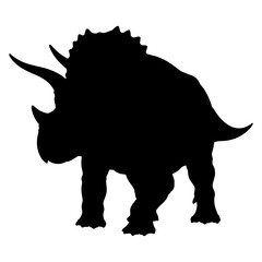 Silhouette of a Triceratops Prehistoric Herbivore