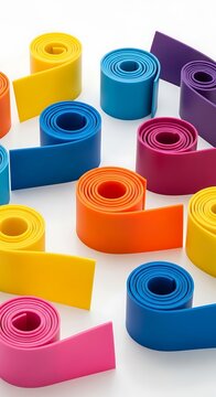 Colorful Rolled Ribbons Medical Tapes.