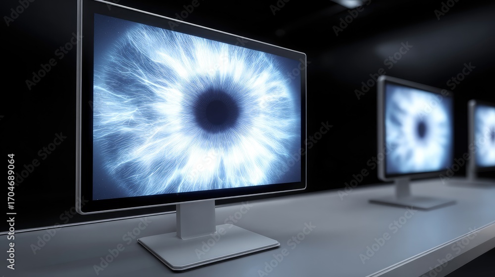 Aufkleber futuristic display technology for eye tracking and visual recognition in a modern digital environmen