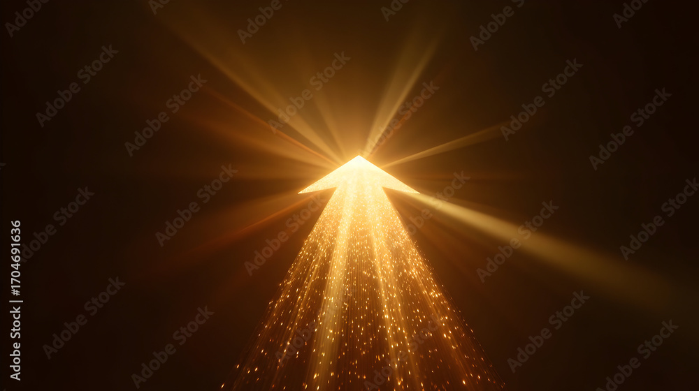 Poster a vibrant beam of light radiates from a central point, creating an awe-inspiring visual effect of gl