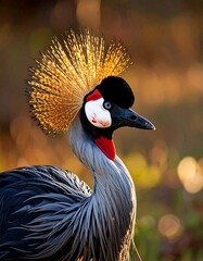 Fototapeta premium Close-up portrait of a crane bird
