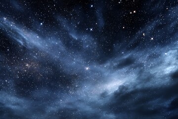 Obraz premium Vast expanse of a starry night sky filled with countless bright stars and swirling nebulae creating a cosmic wonder