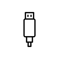 Usb icon symbol for apps and websites. usb charging. Flash disk sign and symbol. flash drive sign.