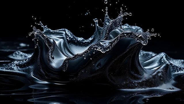 A mesmerizing material that is both flowing liquid and shimmering solid, contained within a force field.