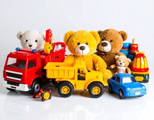 Colorful assortment of children's toys