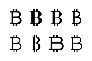 Bitcoin icon logo design. bitcoin sign and symbol. payment symbol. cryptocurrency logo