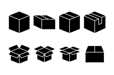 Box icon logo design. box sign and symbol, parcel, package