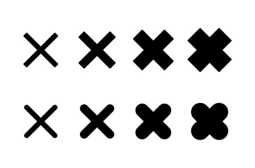 Obraz premium Close icon logo design. Delete sign and symbol. cross sign