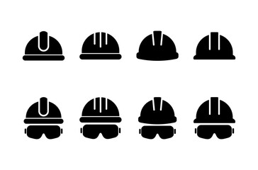 Helmet icon logo design. Motorcycle helmet sign and symbol. Construction helmet icon. Safety helmet