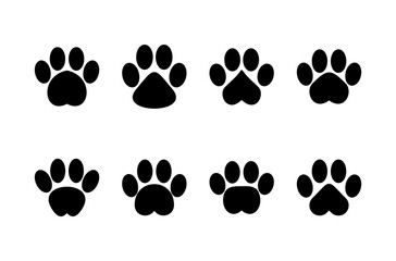 Fototapeta premium Paw icon logo design. paw print sign and symbol. dog or cat paw