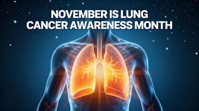 The concept of transparent lung luminescence in the human body and lung health vitality in lung cancer prevention and treatment is used in the November lung cancer awareness month promotion scene.
- Powered by Adobe