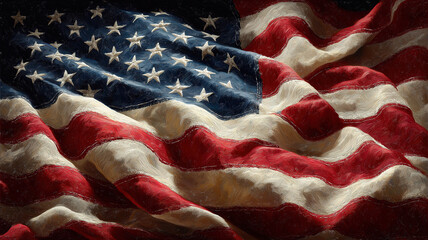 American flag display honoring usa national holiday celebration and patriotic tribute concept