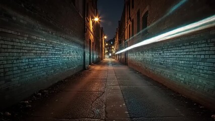 Illuminated Alleyways Night Time Rush