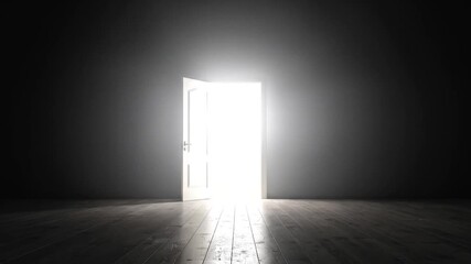 Door ajar, bright light