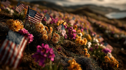 Memorial day tribute at fort rosecrans national cemetery honoring fallen soldiers and heroes