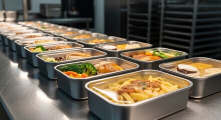 Streamlined meal preparation in a commercial kitchen catering large scale food services