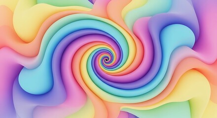 Colorful Swirling Spiral Design.