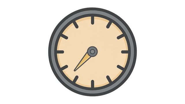 Animation of stopwatch. Stopwatch icon. Seamless and looped animation. Transparent background with alpha channel