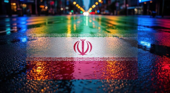 Iran urban reflection illuminates nationalism blending cultural identity with cityscapes