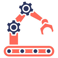Robotic Arm glyph color icon
