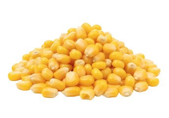 Fresh, vibrant pile of golden corn kernels ready for cooking and culinary creations, food concept.