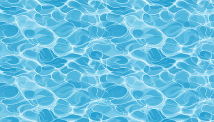 Summer blue water surface texture, ocean waves illustration, refreshing backdrop, rippled swimming pool water cartoon graphic