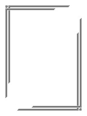 Black simple line border frame