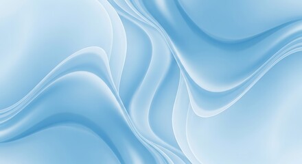 Abstract Light Blue Flowing Lines.