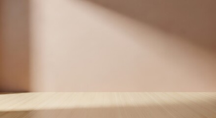 Soft Beige Light Beam on a Light Brown Surface.