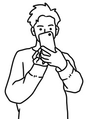 man taking a selfie