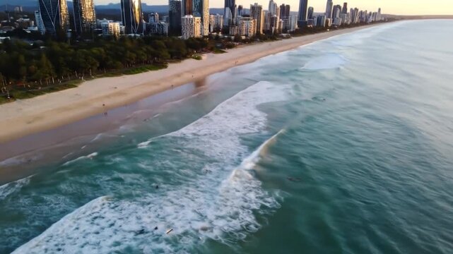 Cityscape beach view