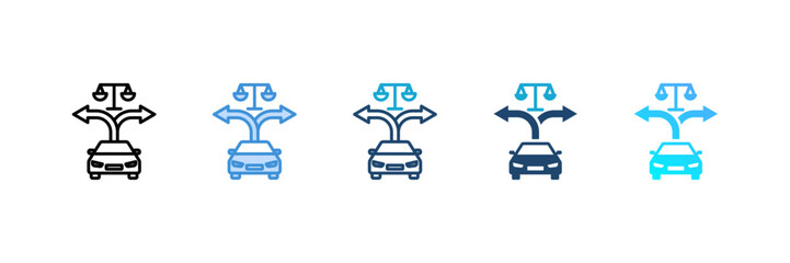 Obraz premium Moral Machine icon set multiple style collection