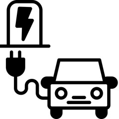 Electric Car mixed icon