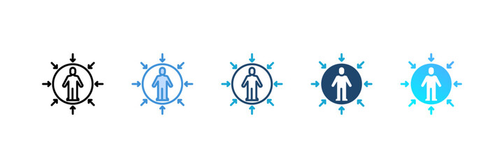 Human Centered icon set multiple style collection