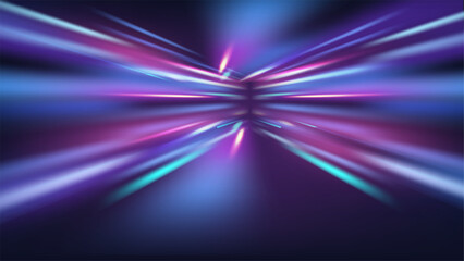 abstract background light explosion with vibrant purple pink and cyan streaks radiating outward cosmic energy futuristic digital design wallpaper for modern creativity
