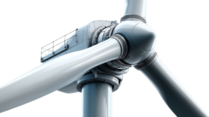 Wind Turbine Blade: This stunning close-up of a wind turbine exemplifies the beauty of sustainable energy, capturing the modern design and precision engineering of the blades.