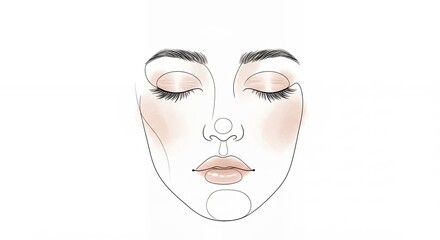 Face makeup design illustration