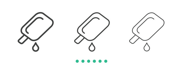 Ice cream icon. Thin line icon vector