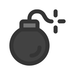 bomb outline fill icon