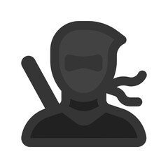 ninja outline fill icon