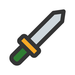 sword outline fill icon