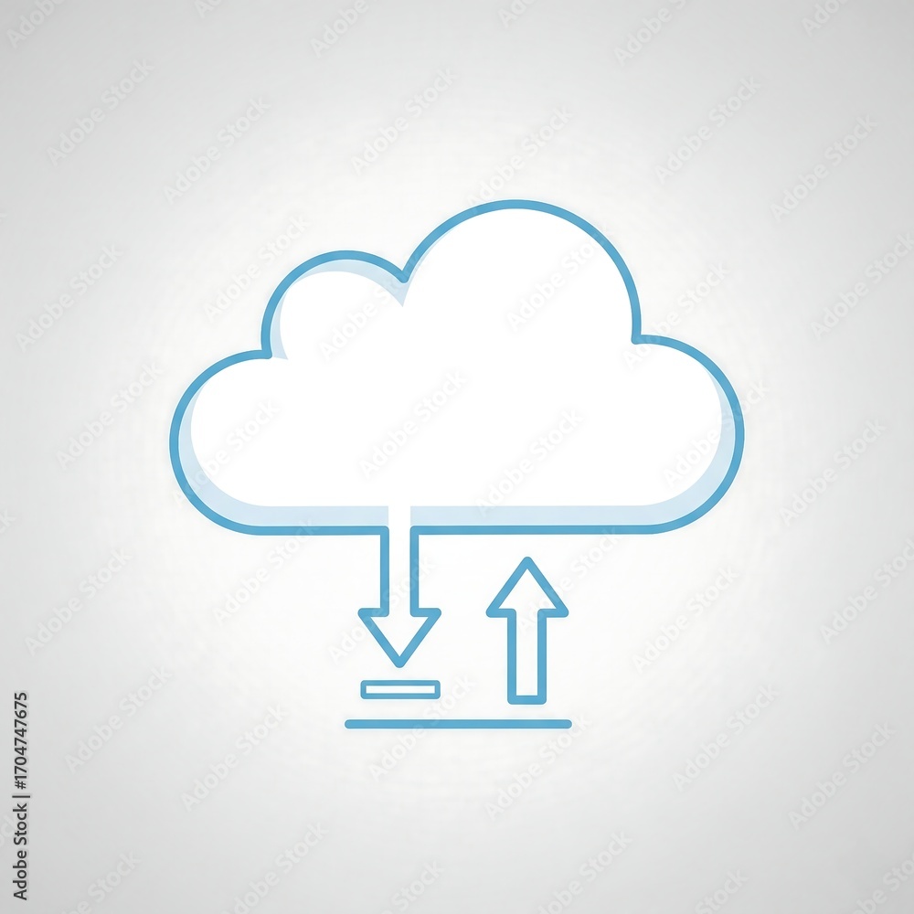 Poster cloud computing upload download data.