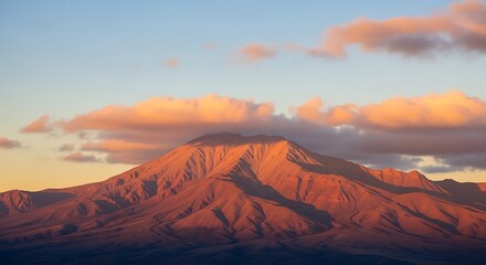 Naklejka premium Majestic Mountain Sunset View.